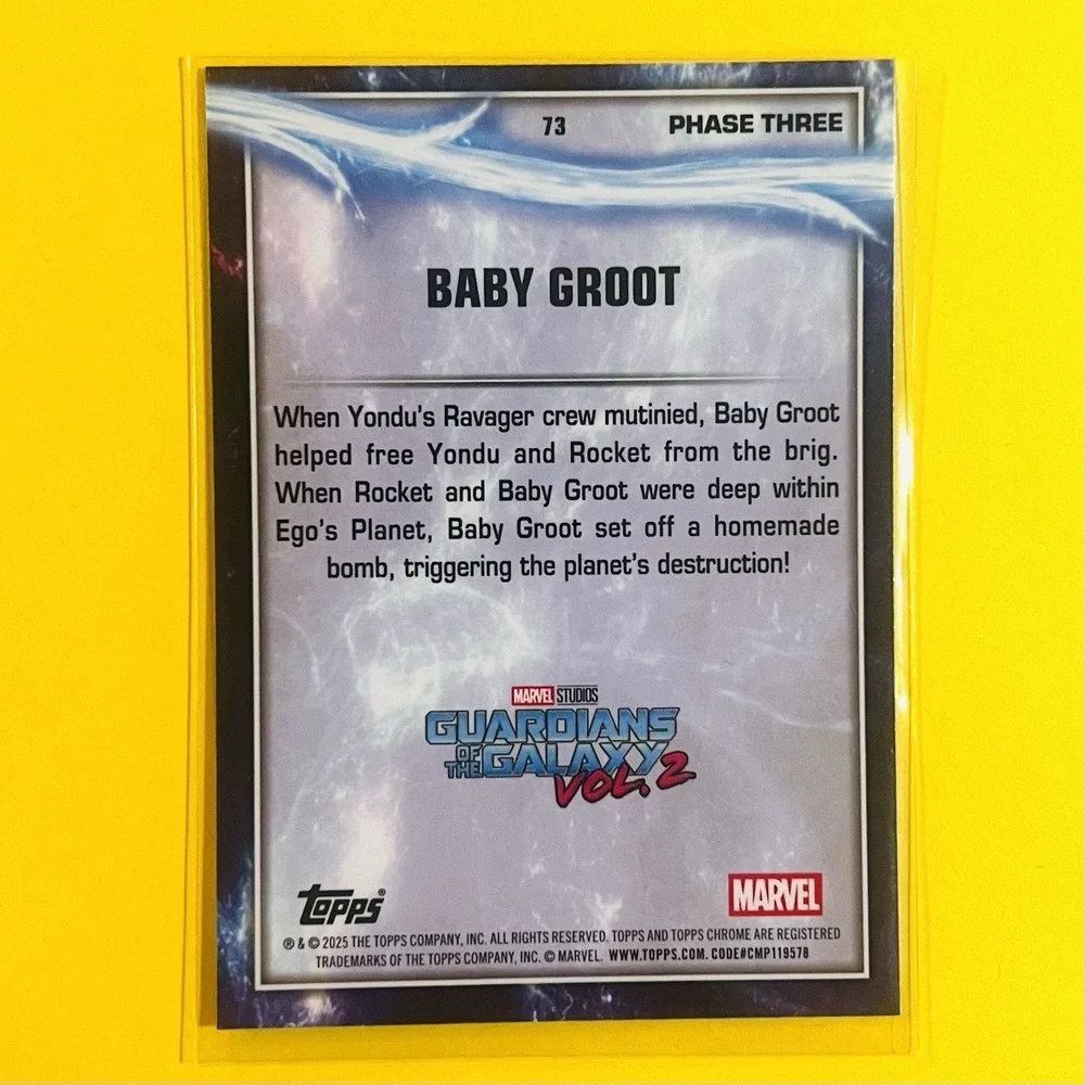 2025 Topps Marvel Chrome Baby Groot Guardians of the Galaxy Phase‎ Three #73